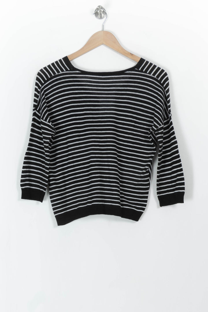 Pull Noir et Blanc - Taille XS/34 de la marque La Fée Maraboutée | PARAD112505 - Vendu par Paradigme - Image 5