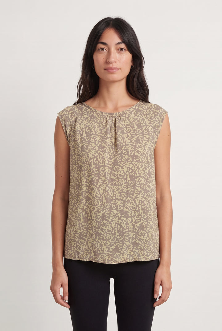 Blouse Jaune et Beige - Taille M/38 de la marque Sud express | PARAD112506 - Vendu par Paradigme - Image 1