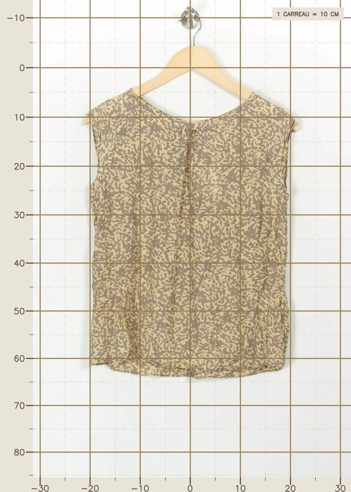 Blouse Jaune et Beige - Taille M/38 de la marque Sud express | PARAD112506 - Vendu par Paradigme - Image 4