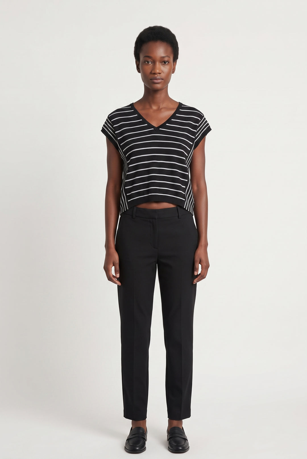 Tee-shirt Noir et Blanc - Taille XS/34 de la marque La Fée Maraboutée | PARAD112507 - Vendu par Paradigme - Image 1