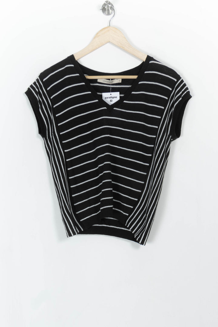 Tee-shirt Noir et Blanc - Taille XS/34 de la marque La Fée Maraboutée | PARAD112507 - Vendu par Paradigme - Image 2