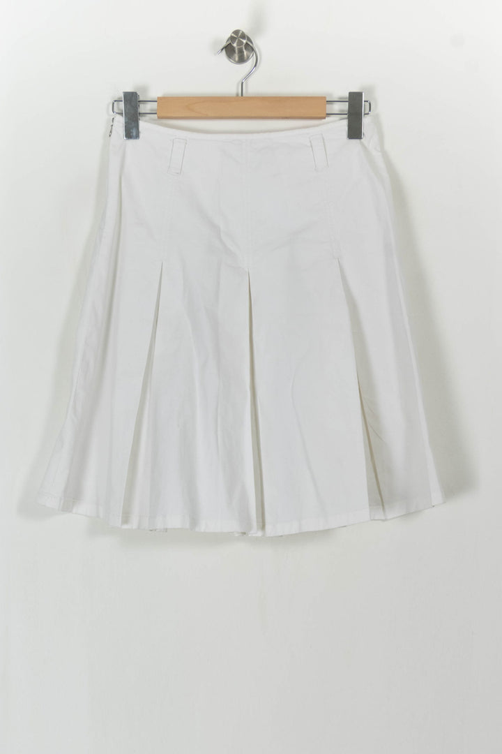 Jupe Plissée Blanche - Taille M/38 de la marque Weekend Max Mara | PARAD112509 - Vendu par Paradigme - Image 5
