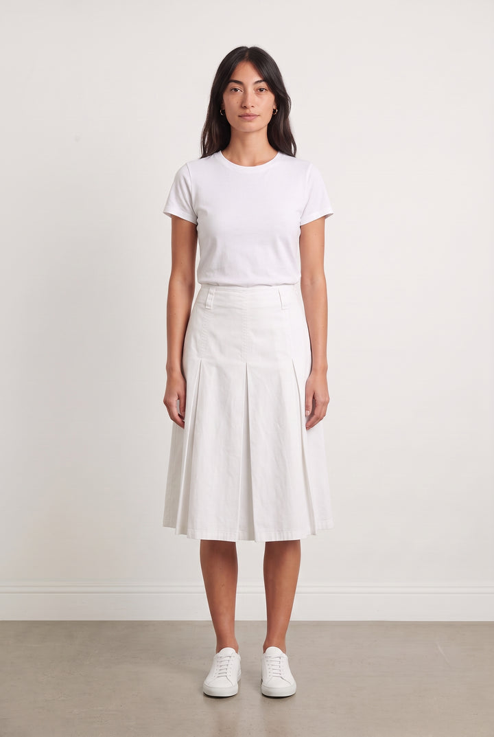 Jupe Plissée Blanche - Taille M/38 de la marque Weekend Max Mara | PARAD112509 - Vendu par Paradigme - Image 1