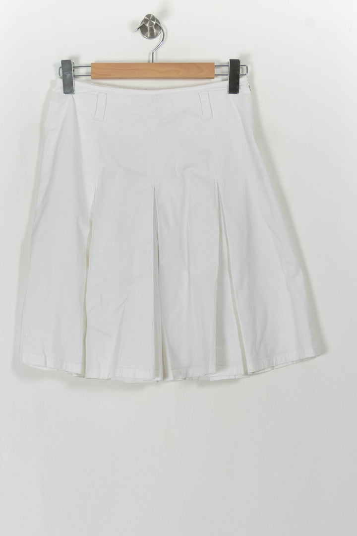 Jupe Plissée Blanche - Taille M/38 de la marque Weekend Max Mara | PARAD112509 - Vendu par Paradigme - Image 2