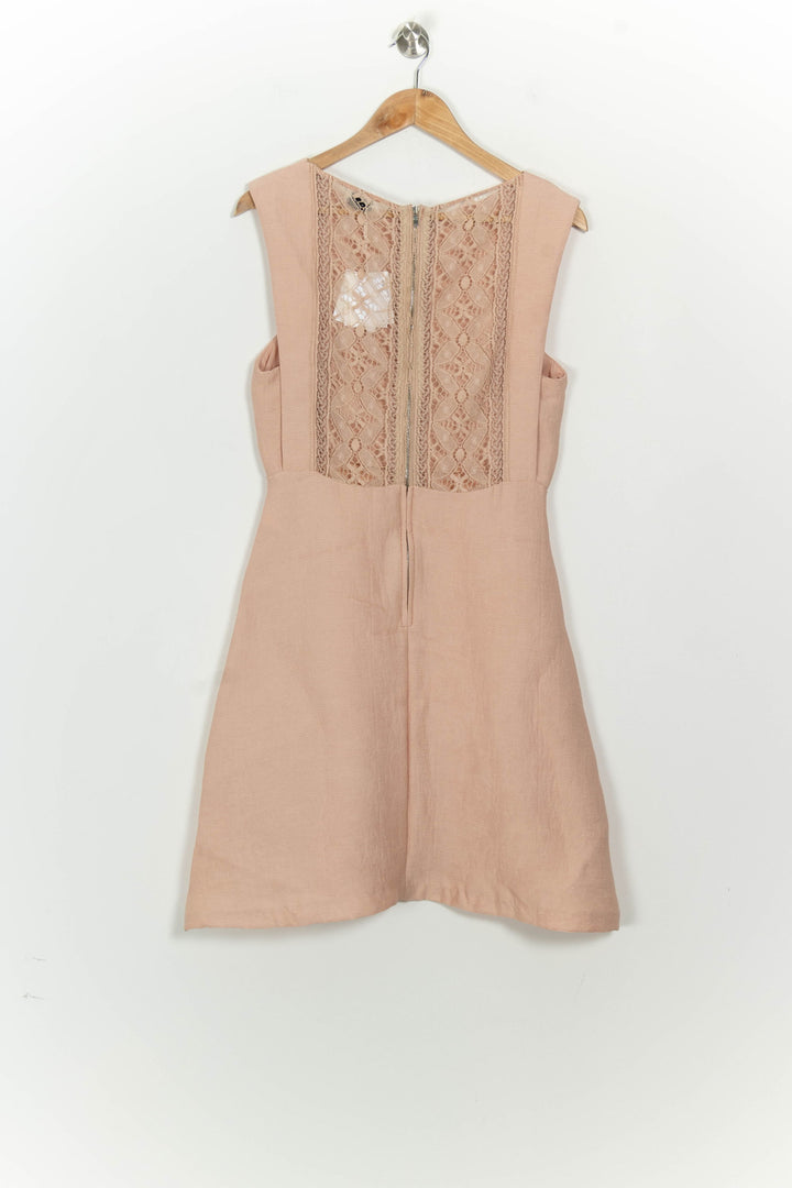 Robe Courte Rose Poudré - Taille L/40 de la marque Sandro | PARAD11251 - Vendu par Paradigme - Image 5