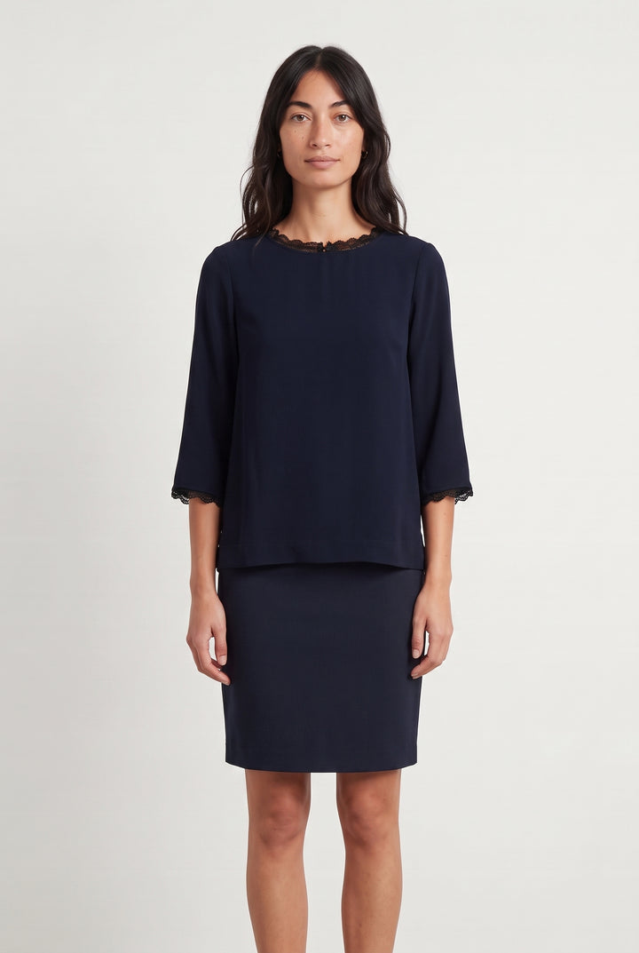 Blouse Bleue et Noire - Taille S/36 de la marque Gerard Darel | PARAD112511 - Vendu par Paradigme - Image 1