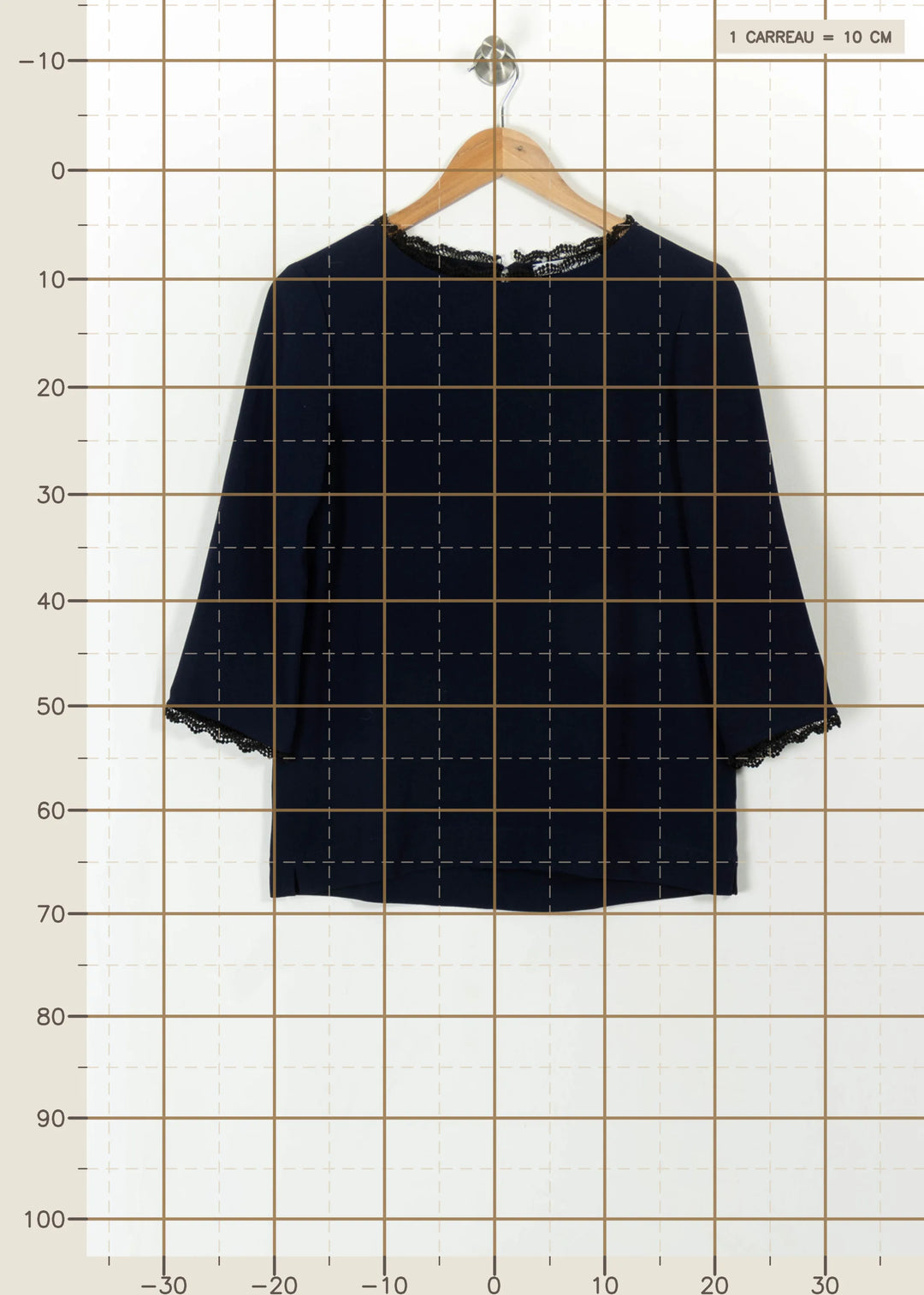 Blouse Bleue et Noire - Taille S/36 de la marque Gerard Darel | PARAD112511 - Vendu par Paradigme - Image 4