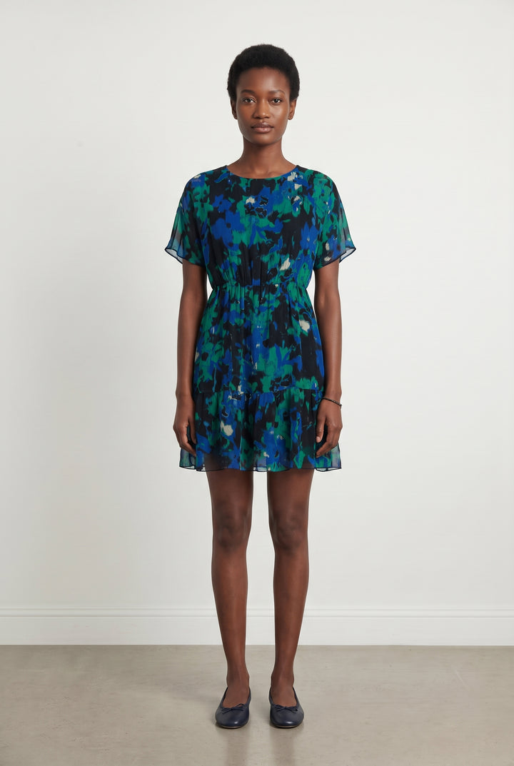 Robe Bleu et Verte - Taille XS/34 de la marque La Fée Maraboutée | PARAD112513 - Vendu par Paradigme - Image 1