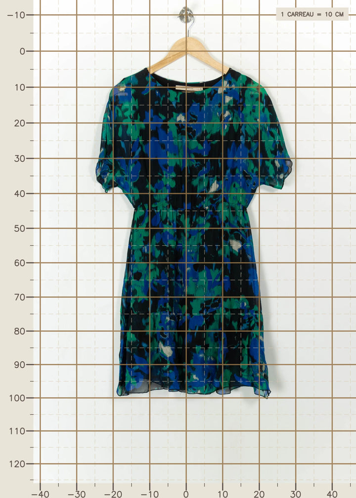 Robe Bleu et Verte - Taille XS/34 de la marque La Fée Maraboutée | PARAD112513 - Vendu par Paradigme - Image 4