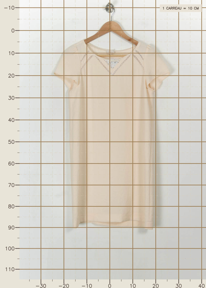Robe Courte Beige - Taille S/36 de la marque Pablo | PARAD112514 - Vendu par Paradigme - Image 4