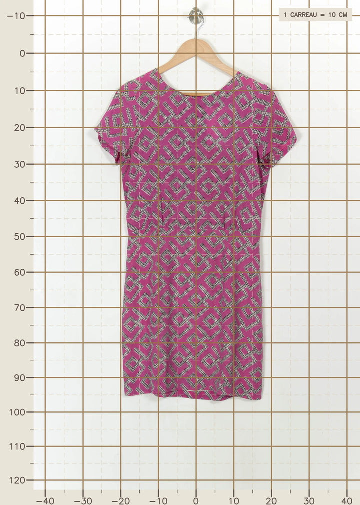 Robe Courte Rose et Blanche - Taille S/36 de la marque Pablo | PARAD112516 - Vendu par Paradigme - Image 4