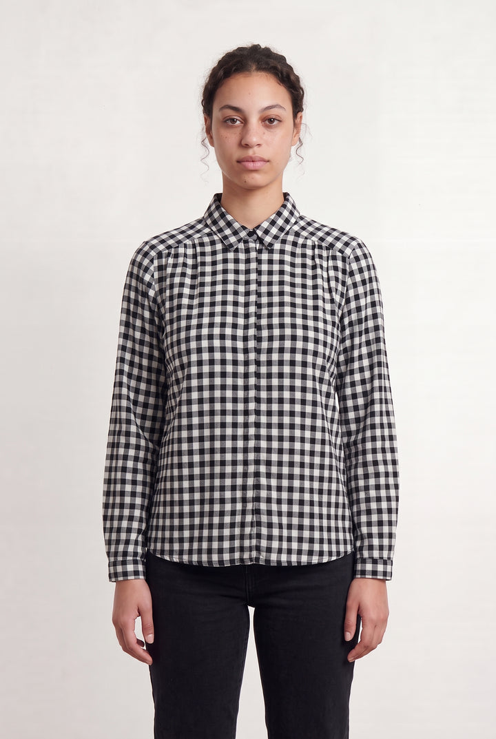 Chemise Noire et Blanche - Taille L/40 de la marque Caroll | PARAD112517 - Vendu par Paradigme - Image 1