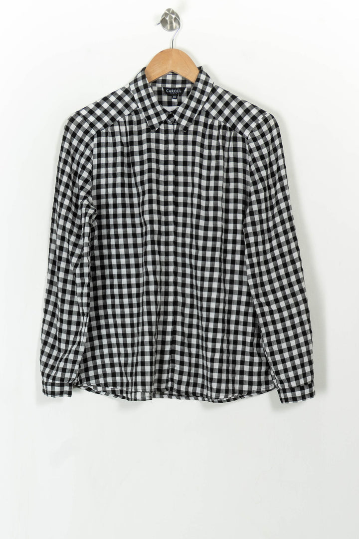 Chemise Noire et Blanche - Taille L/40 de la marque Caroll | PARAD112517 - Vendu par Paradigme - Image 2