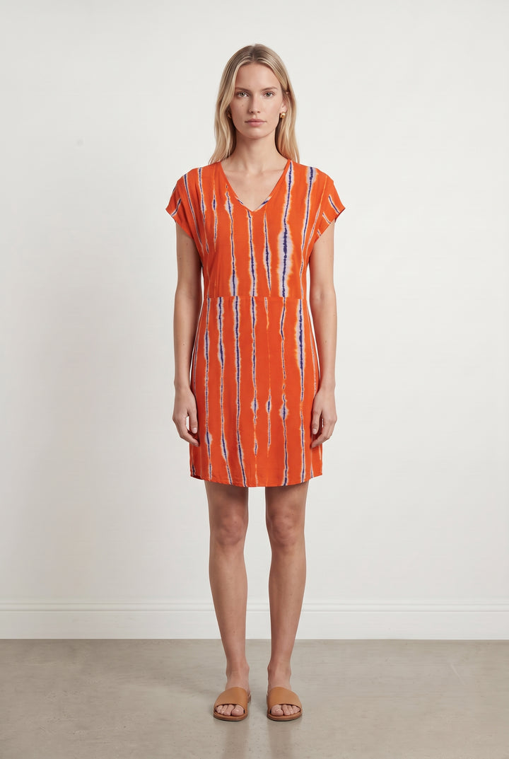 Robe Courte Orange et Bleu - Taille S/36 de la marque One Step | PARAD112520 - Vendu par Paradigme - Image 1