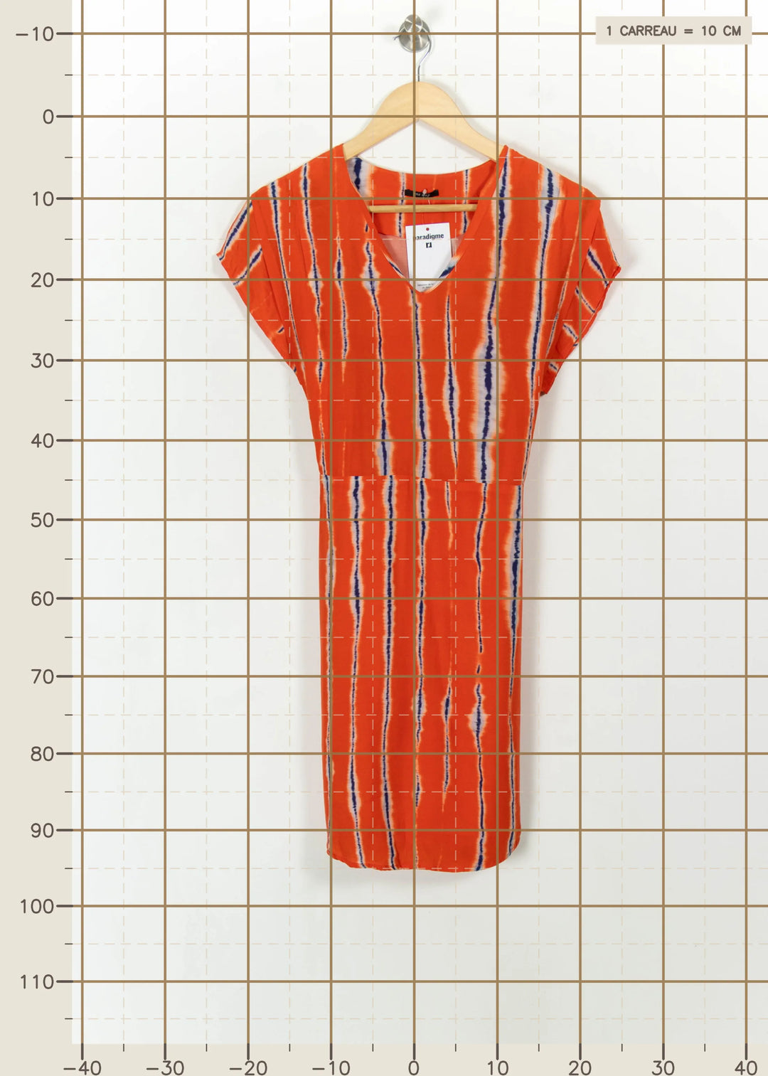 Robe Courte Orange et Bleu - Taille S/36 de la marque One Step | PARAD112520 - Vendu par Paradigme - Image 4