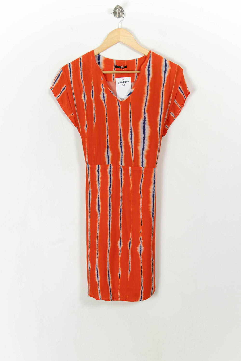 Robe Courte Orange et Bleu - Taille S/36 de la marque One Step | PARAD112520 - Vendu par Paradigme - Image 2