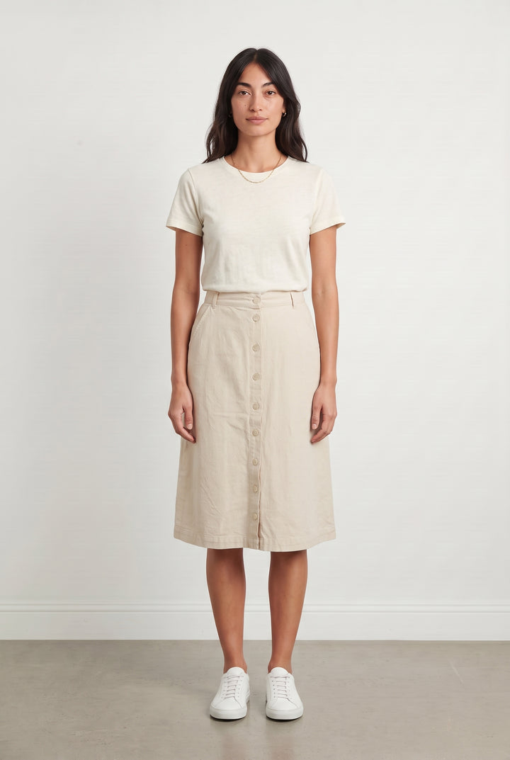 Jupe Midi Beige - Taille S/36 de la marque Des petits hauts | PARAD112522 - Vendu par Paradigme - Image 1