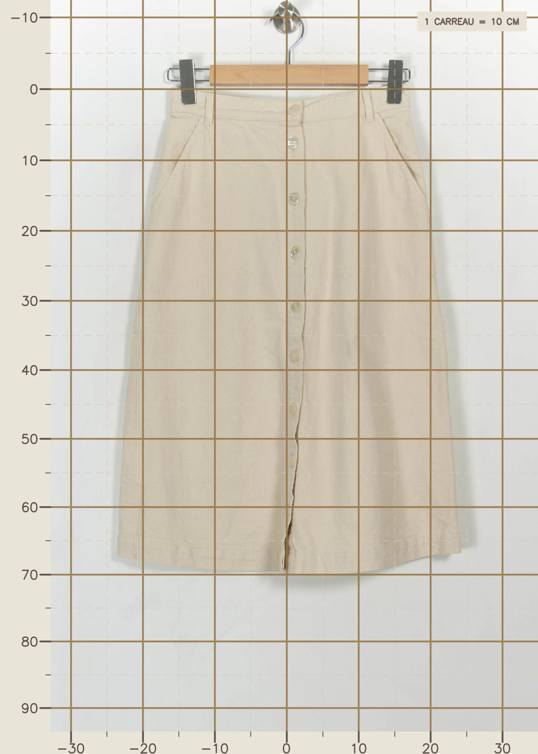 Jupe Midi Beige - Taille S/36 de la marque Des petits hauts | PARAD112522 - Vendu par Paradigme - Image 4