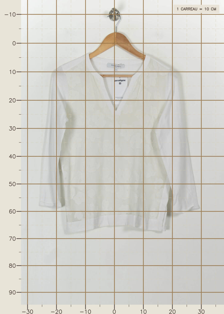 Blouse Blanche - Taille S/36 de la marque Gerard Darel | PARAD112524 - Vendu par Paradigme - Image 4