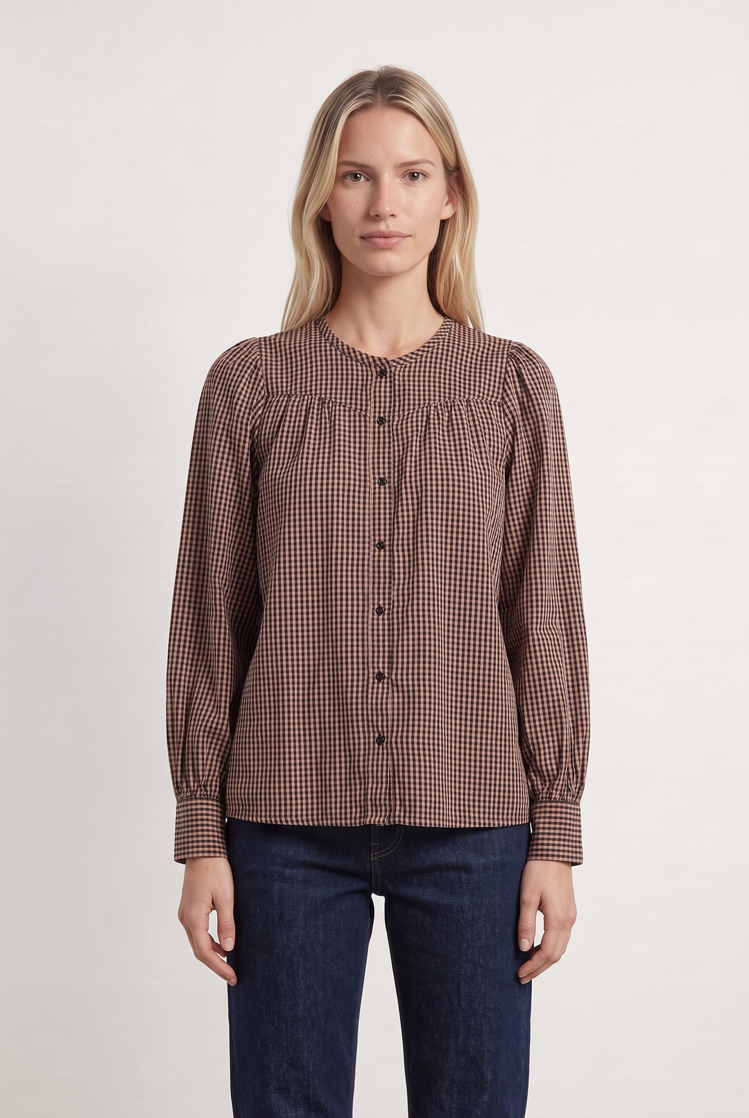 Blouse Carreaux Roses et Noirs - Taille S/36 de la marque Maison 123 | PARAD112525 - Vendu par Paradigme - Image 1
