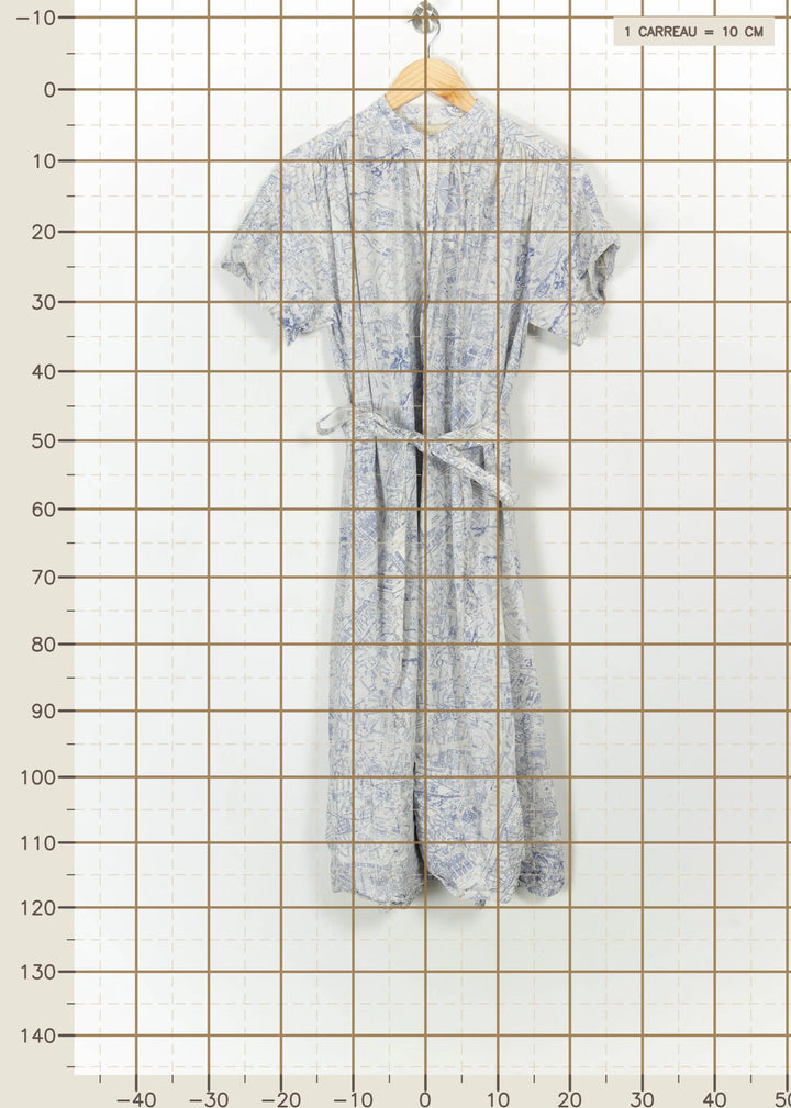 Robe longue bleu et blanc - Taille XS/34 de la marque Vanessa Bruno | PARAD112527 - Vendu par Paradigme - Image 4