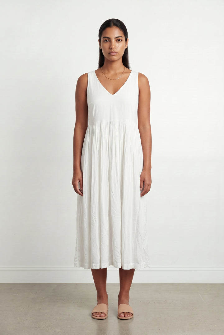 Robe Longue Blanche - Taille L/40 de la marque Indies | PARAD112531 - Vendu par Paradigme - Image 1