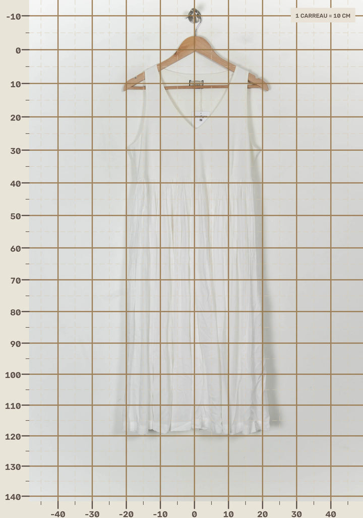 Robe Longue Blanche - Taille L/40 de la marque Indies | PARAD112531 - Vendu par Paradigme - Image 4