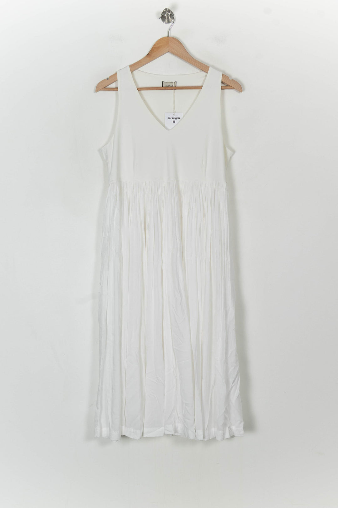 Robe Longue Blanche - Taille L/40 de la marque Indies | PARAD112531 - Vendu par Paradigme - Image 2