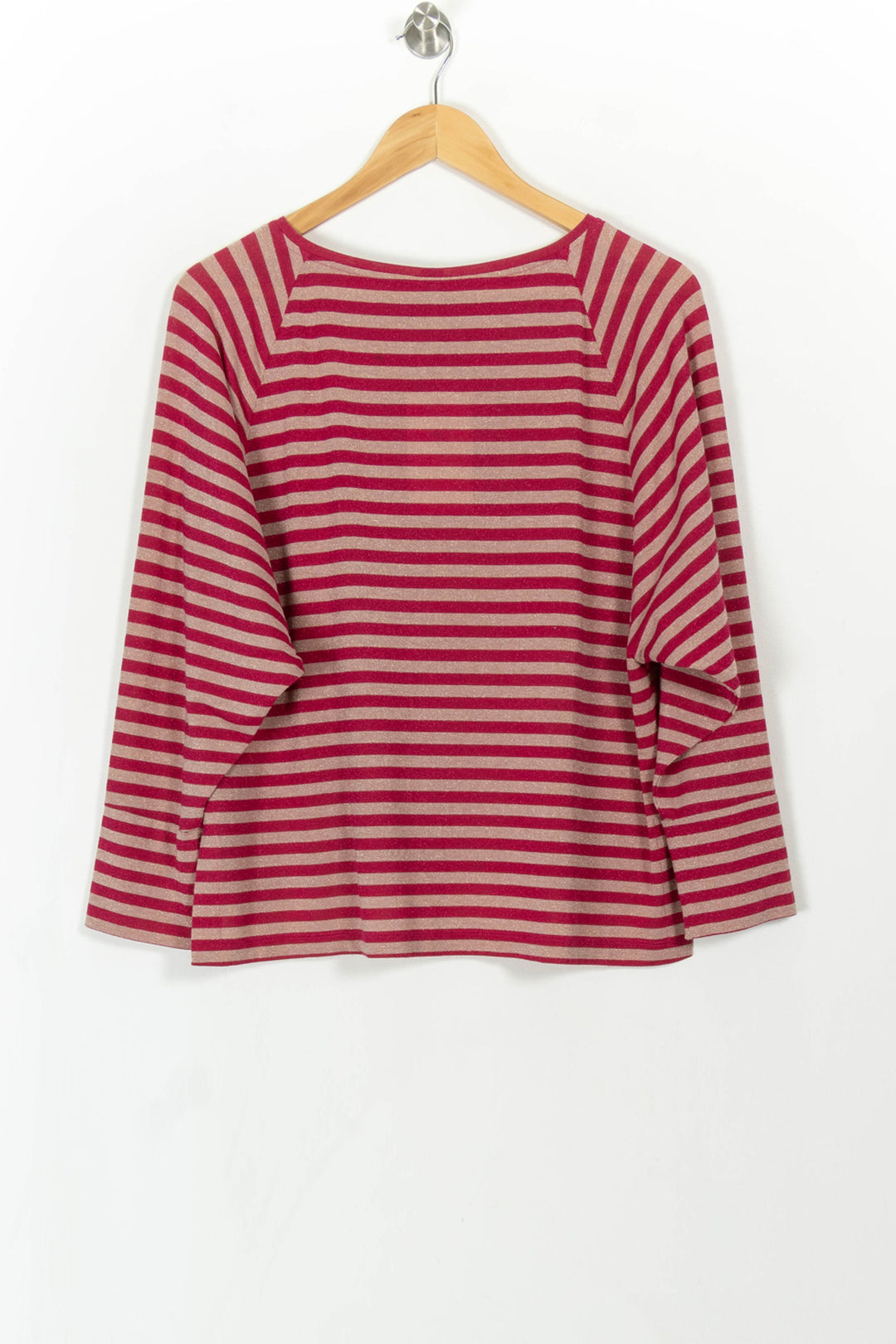 Pull Rayé Rouge et Beige - Taille S/36 de la marque Indies | PARAD112532 - Vendu par Paradigme - Image 5