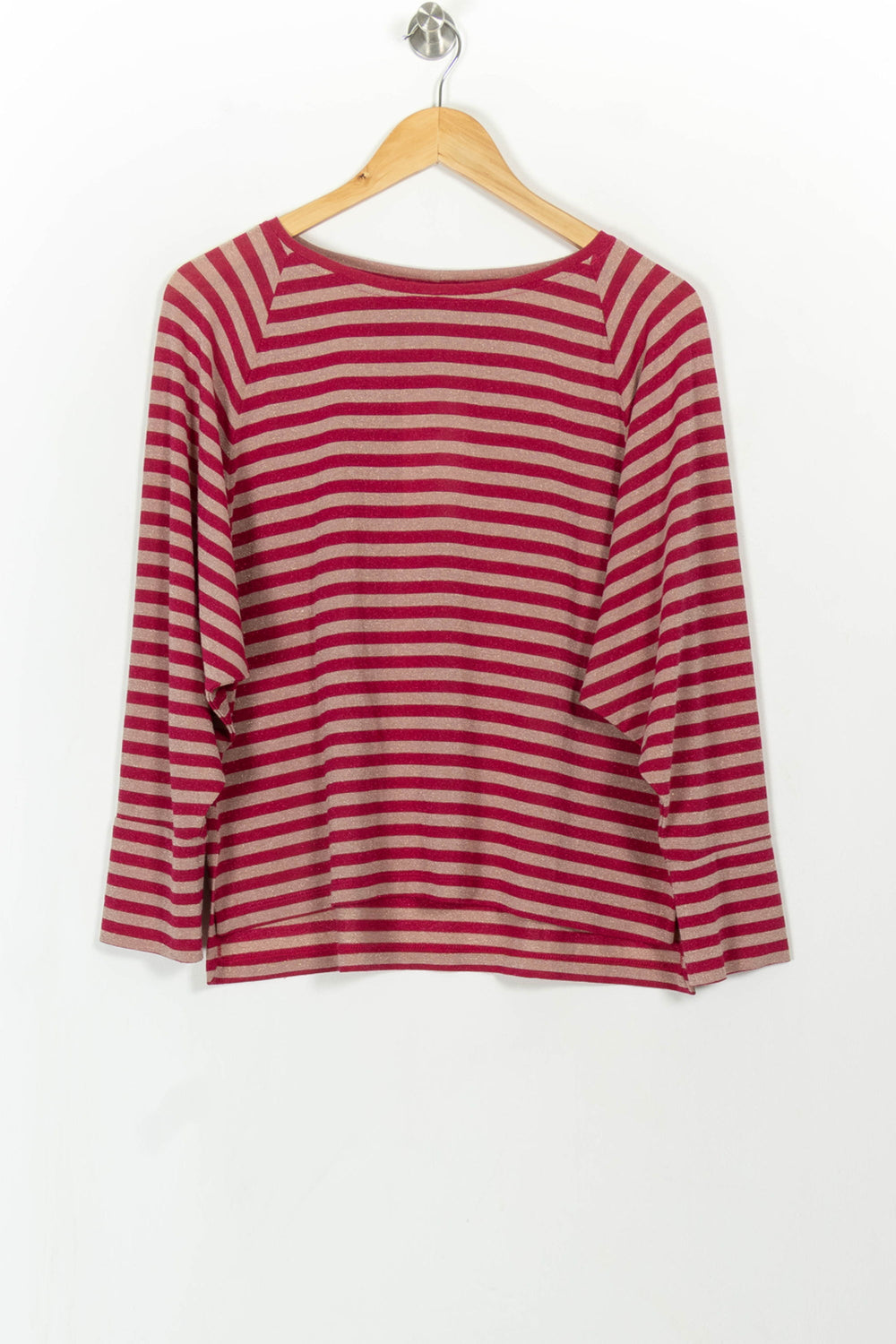 Pull Rayé Rouge et Beige - Taille S/36 de la marque Indies | PARAD112532 - Vendu par Paradigme - Image 2