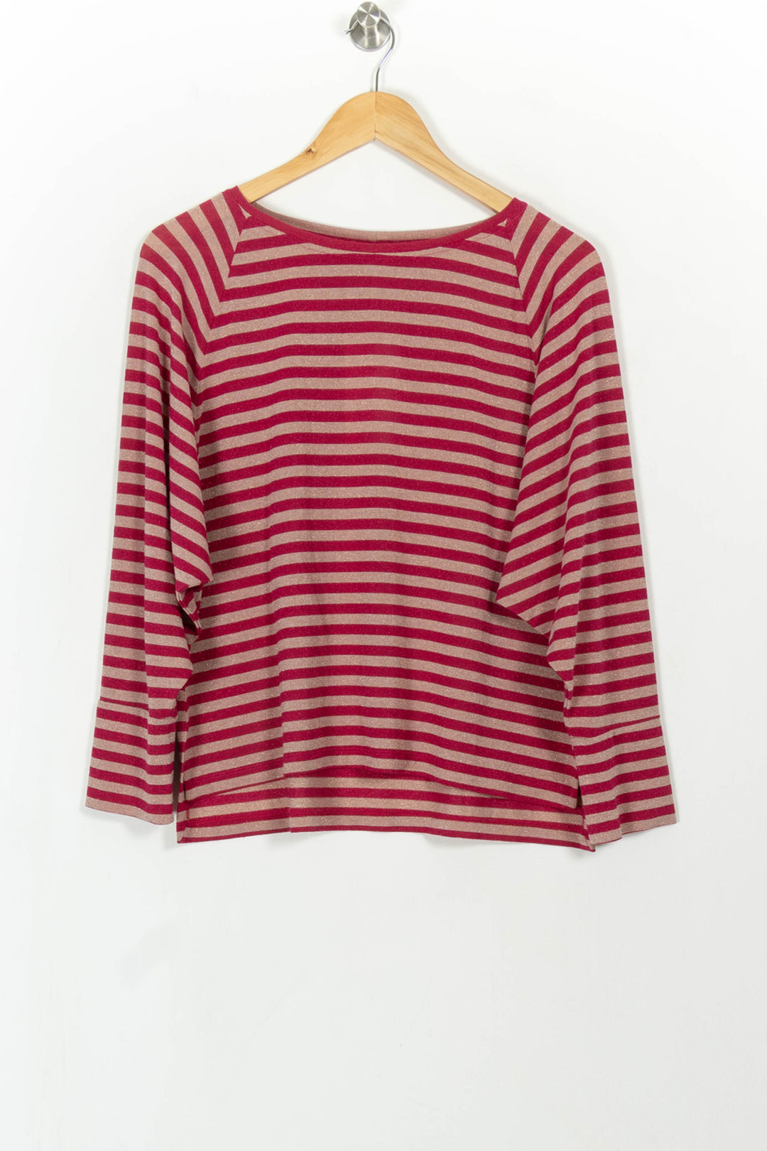 Pull Rayé Rouge et Beige - Taille S/36 de la marque Indies | PARAD112532 - Vendu par Paradigme - Image 2