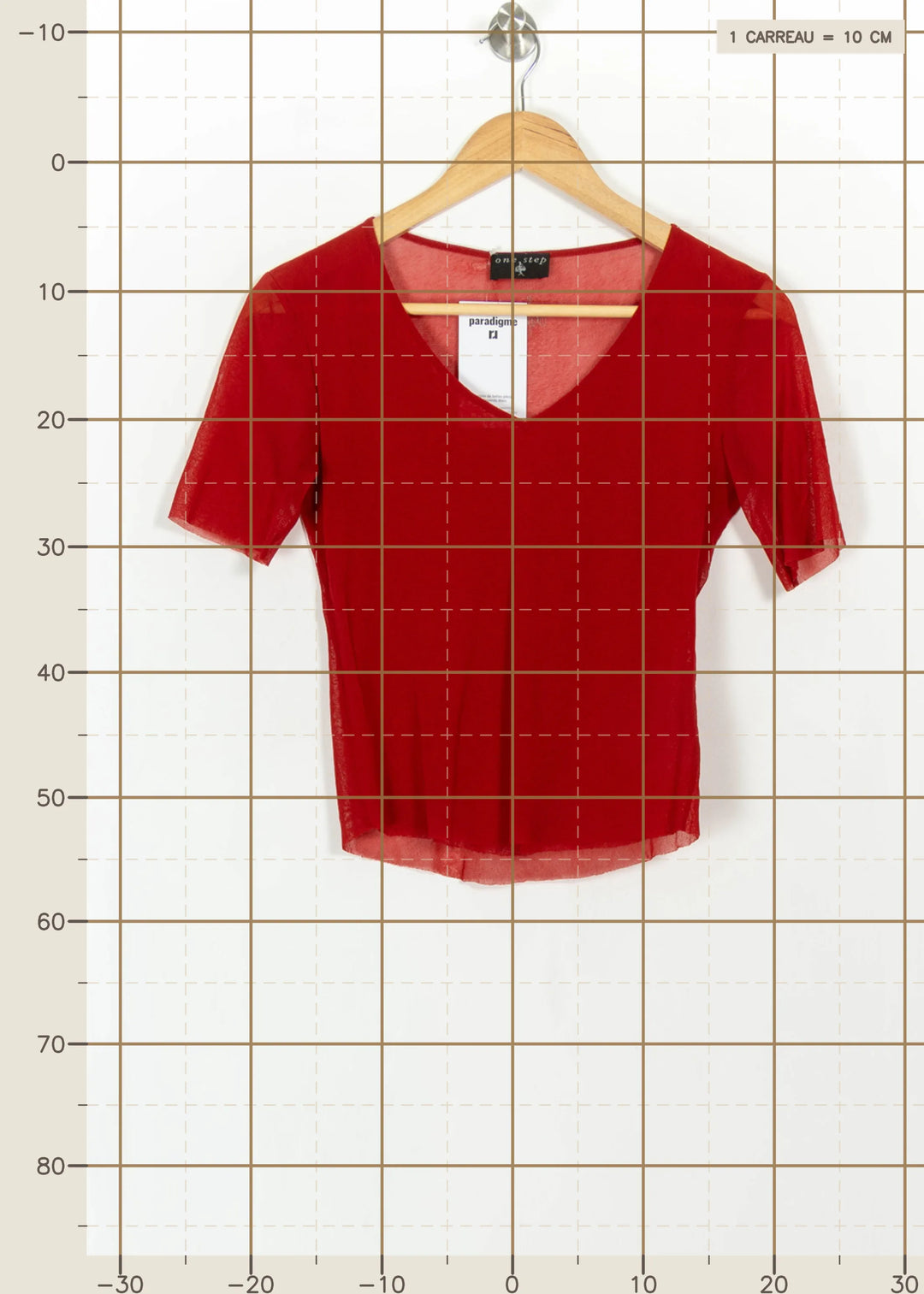 Tee-shirt Rouge - Taille S/36 de la marque One Step | PARAD112533 - Vendu par Paradigme - Image 4