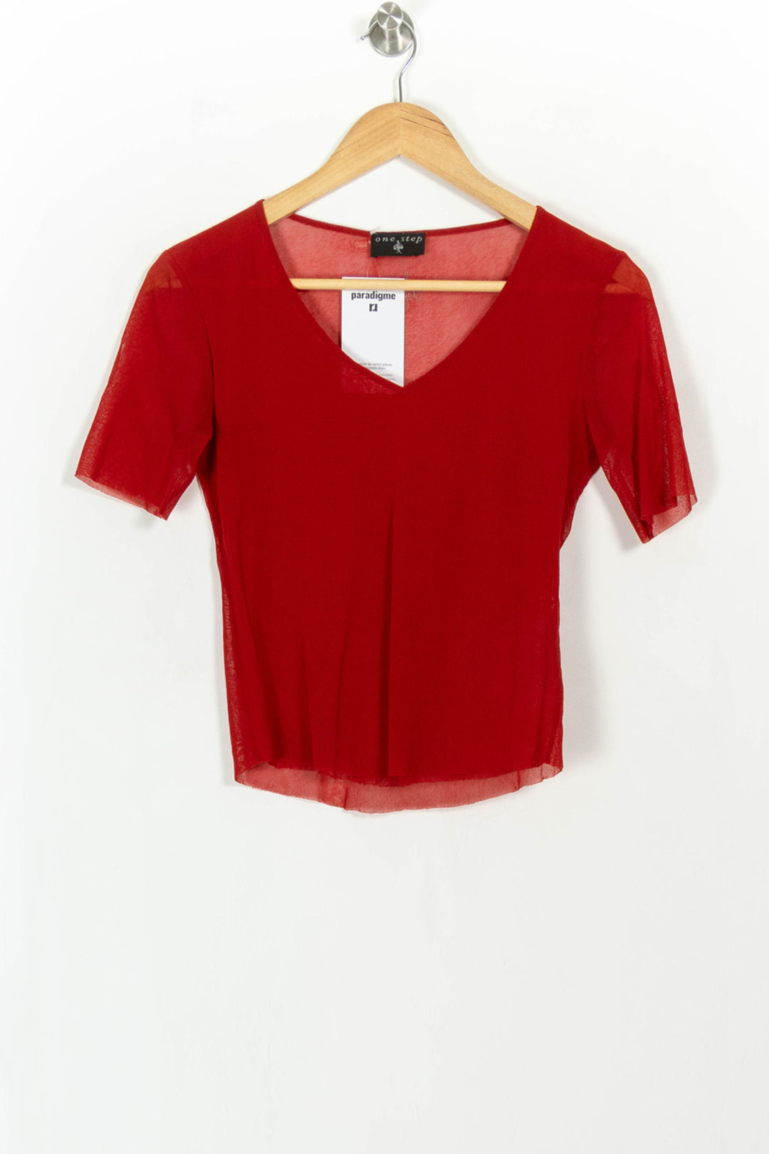 Tee-shirt Rouge - Taille S/36 de la marque One Step | PARAD112533 - Vendu par Paradigme - Image 2