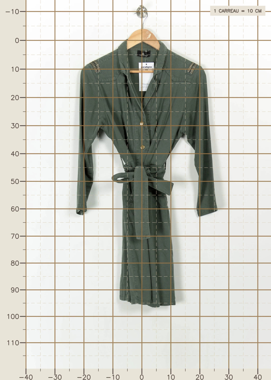 Robe Chemise Verte - Taille XS/34 de la marque One Step | PARAD112536 - Vendu par Paradigme - Image 4