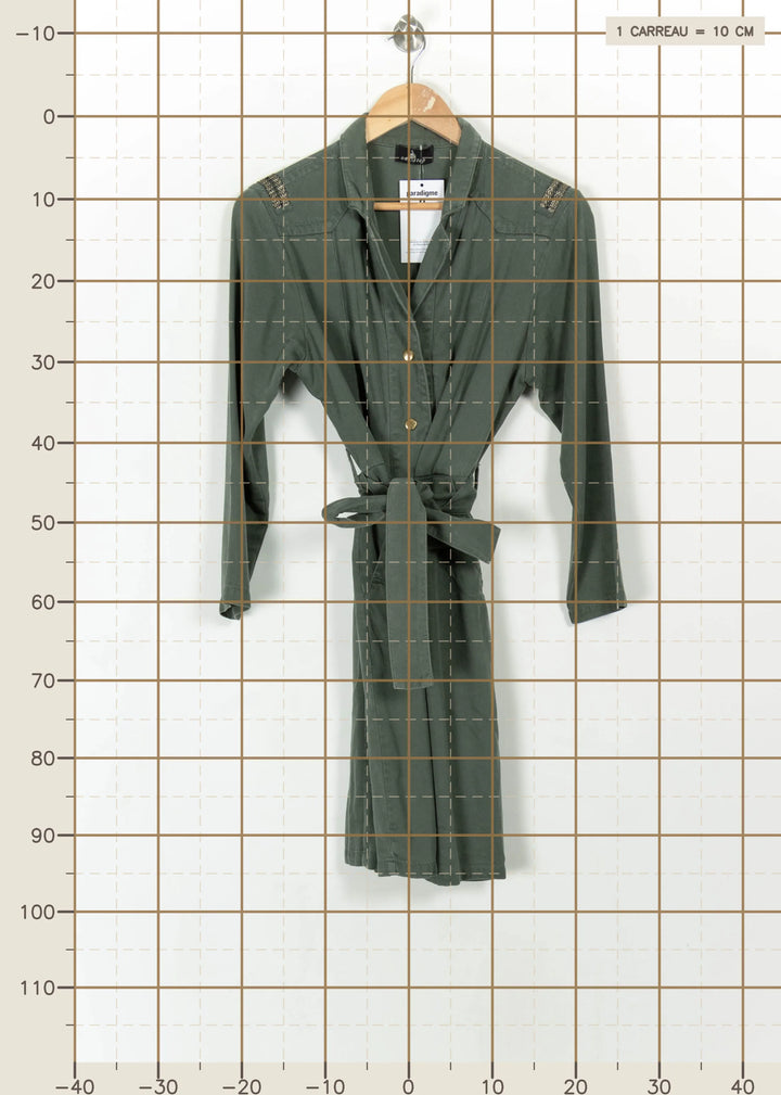 Robe Chemise Verte - Taille XS/34 de la marque One Step | PARAD112536 - Vendu par Paradigme - Image 4