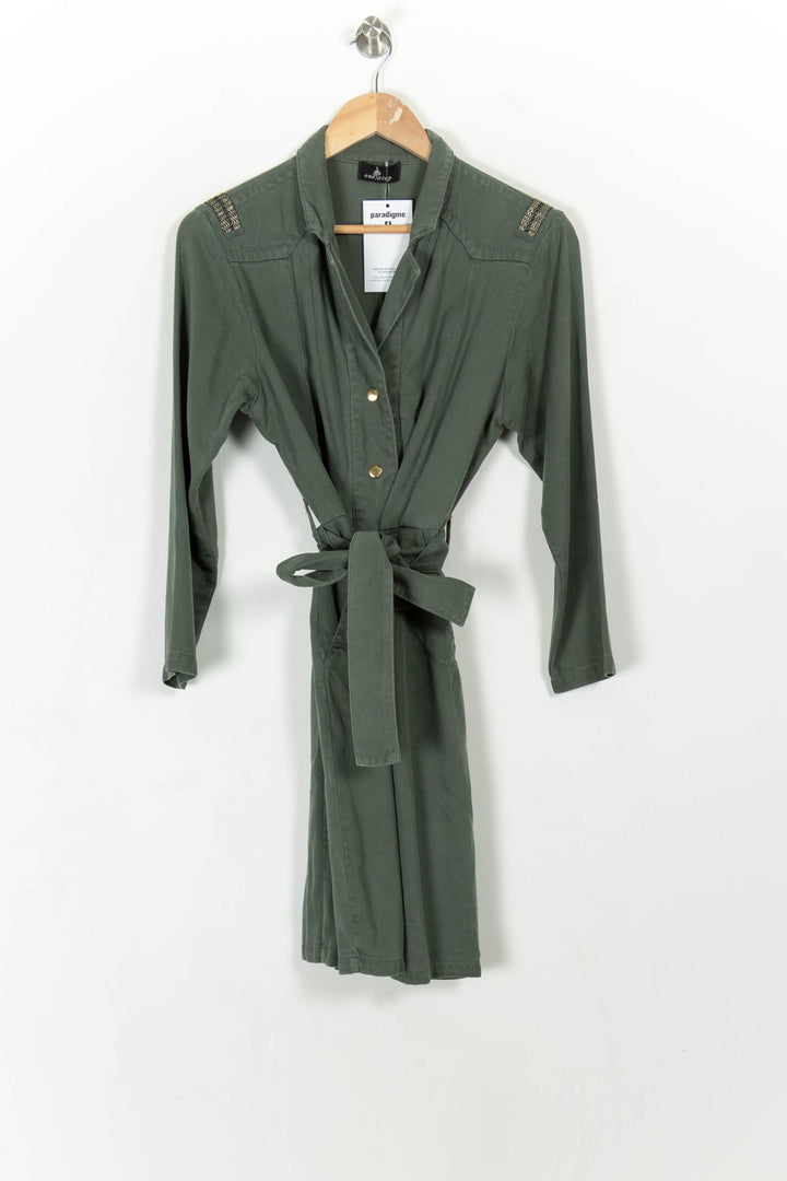 Robe Chemise Verte - Taille XS/34 de la marque One Step | PARAD112536 - Vendu par Paradigme - Image 2
