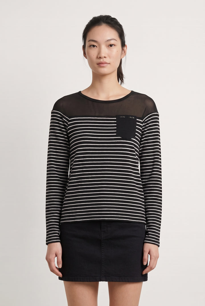 Tee-shirt Noir et Blanc - Taille XS/34 de la marque One Step | PARAD112541 - Vendu par Paradigme - Image 1
