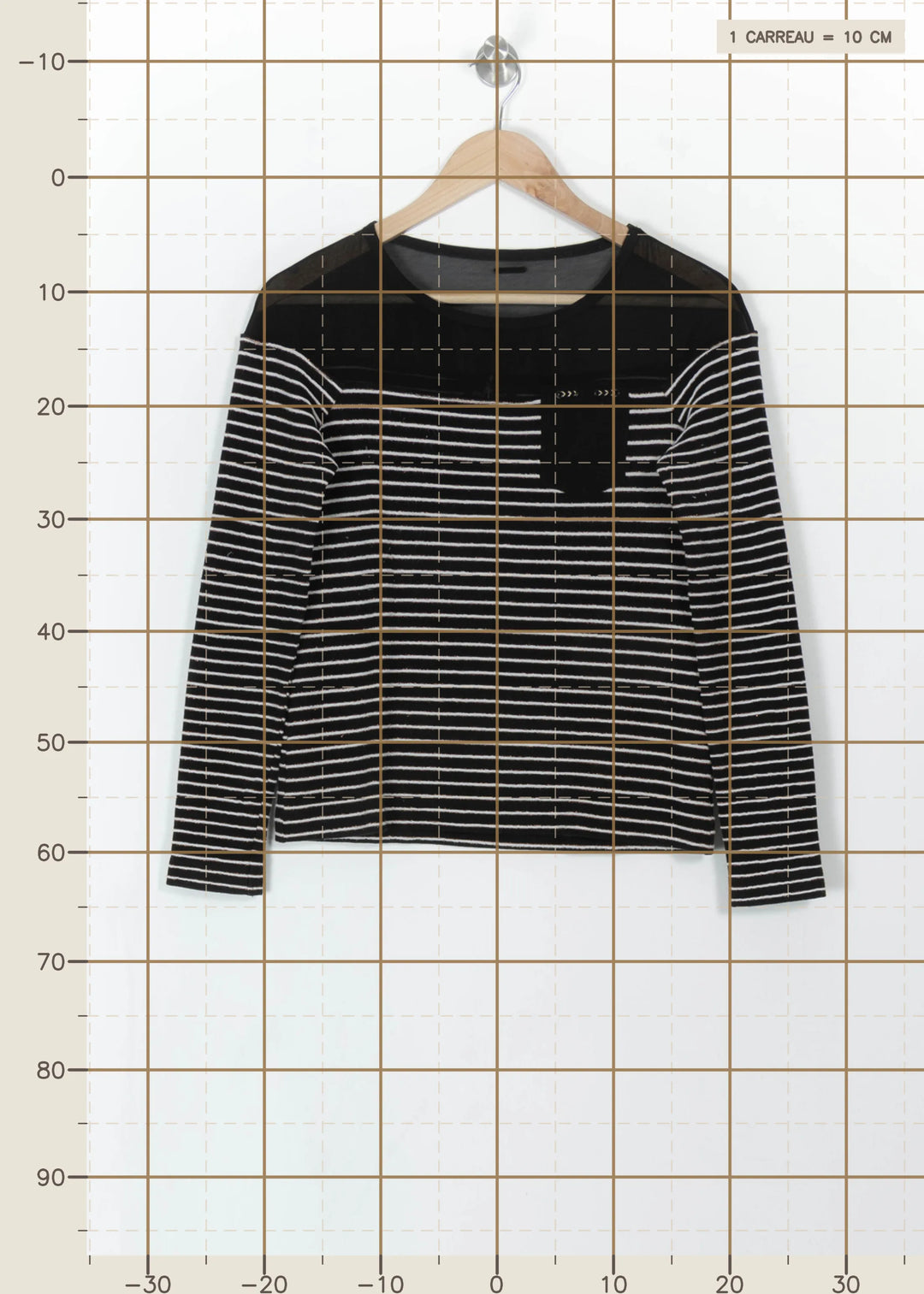 Tee-shirt Noir et Blanc - Taille XS/34 de la marque One Step | PARAD112541 - Vendu par Paradigme - Image 4