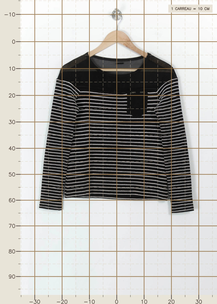 Tee-shirt Noir et Blanc - Taille XS/34 de la marque One Step | PARAD112541 - Vendu par Paradigme - Image 4