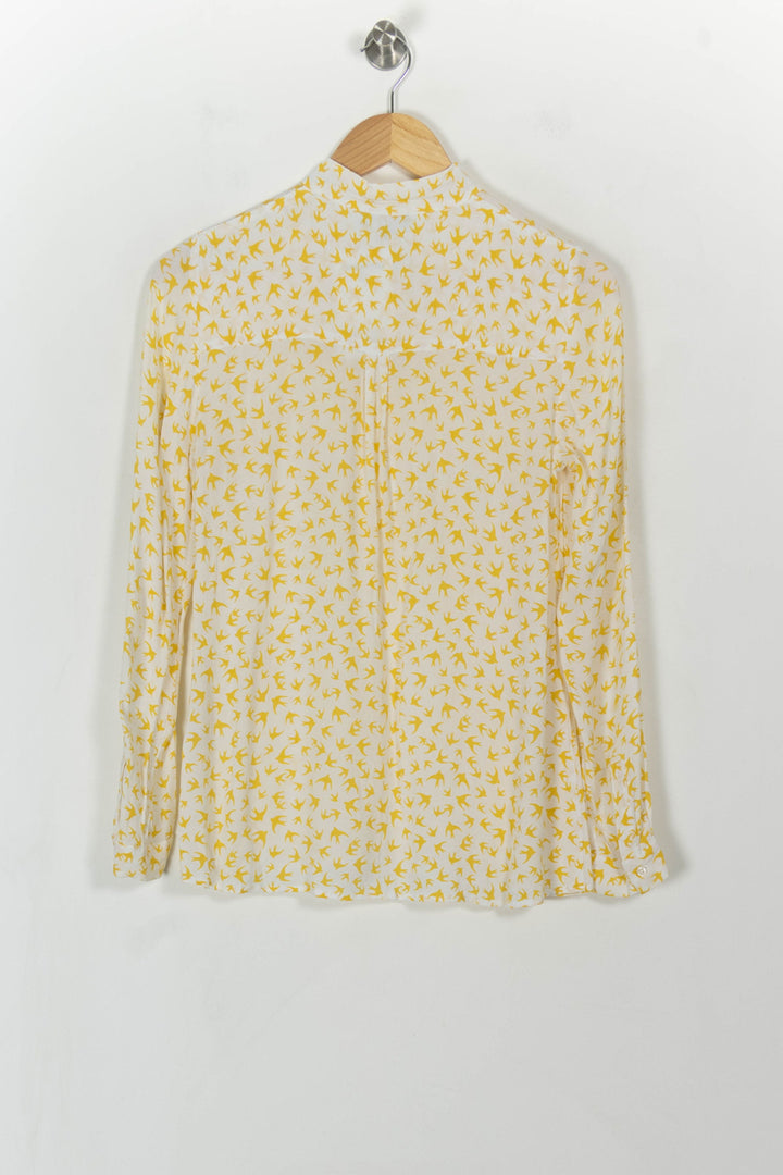 Blouse Blanche et Jaune - Taille S/36 de la marque Caroll | PARAD112543 - Vendu par Paradigme - Image 5