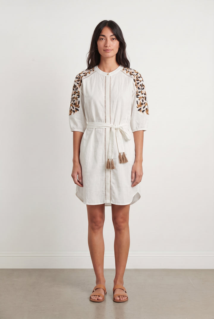 Robe Courte Beige et Marron - Taille S/36 de la marque Suncoo | PARAD112544 - Vendu par Paradigme - Image 1