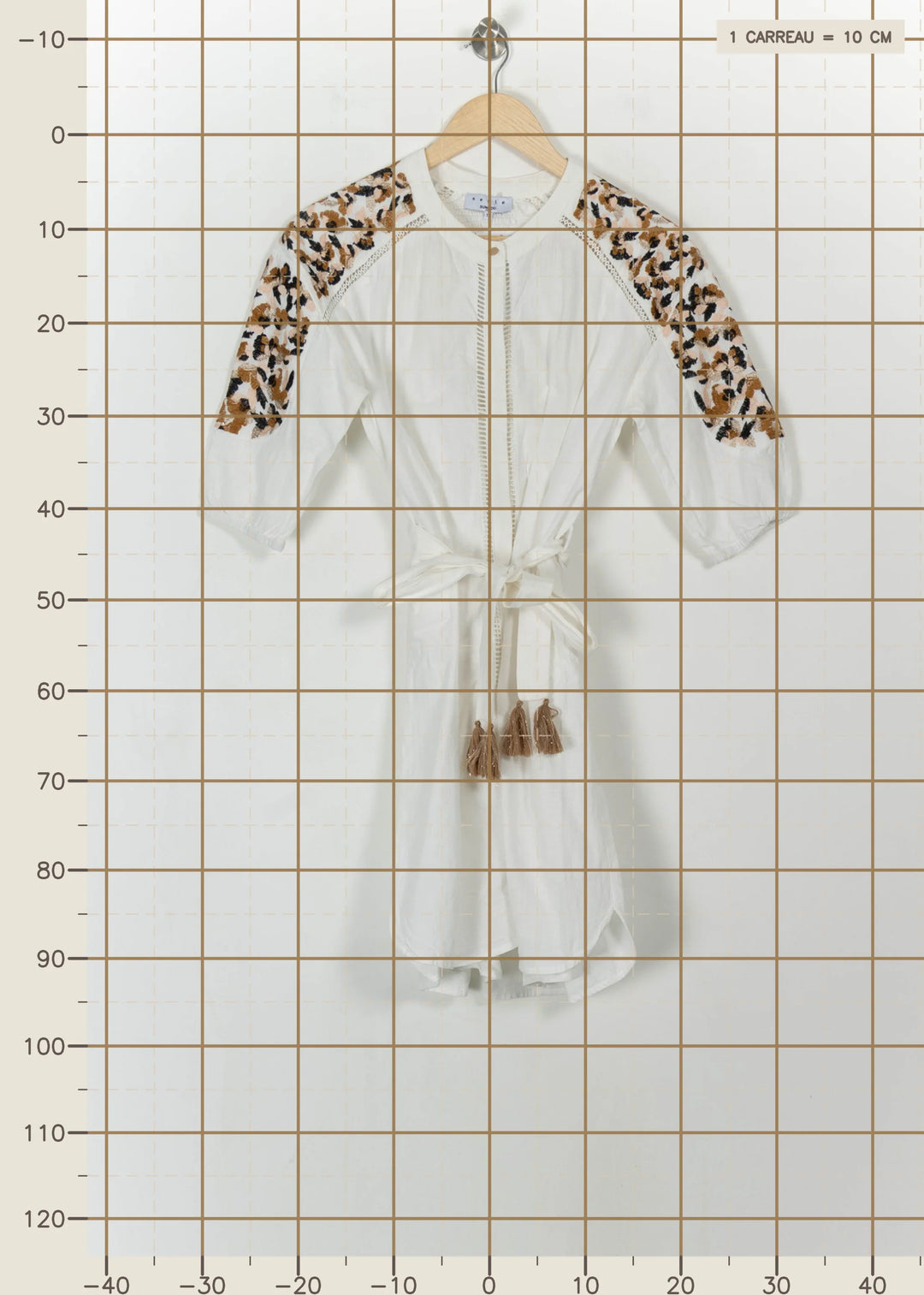 Robe Courte Beige et Marron - Taille S/36 de la marque Suncoo | PARAD112544 - Vendu par Paradigme - Image 4