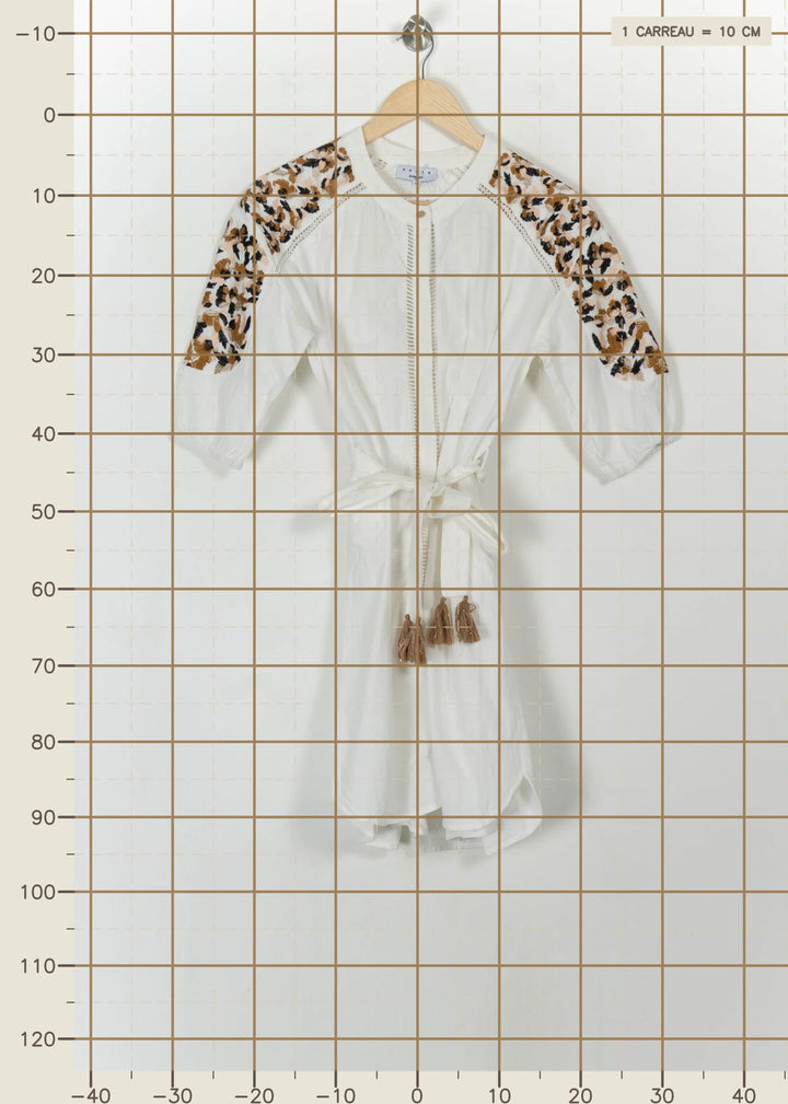 Robe Courte Beige et Marron - Taille S/36 de la marque Suncoo | PARAD112544 - Vendu par Paradigme - Image 4