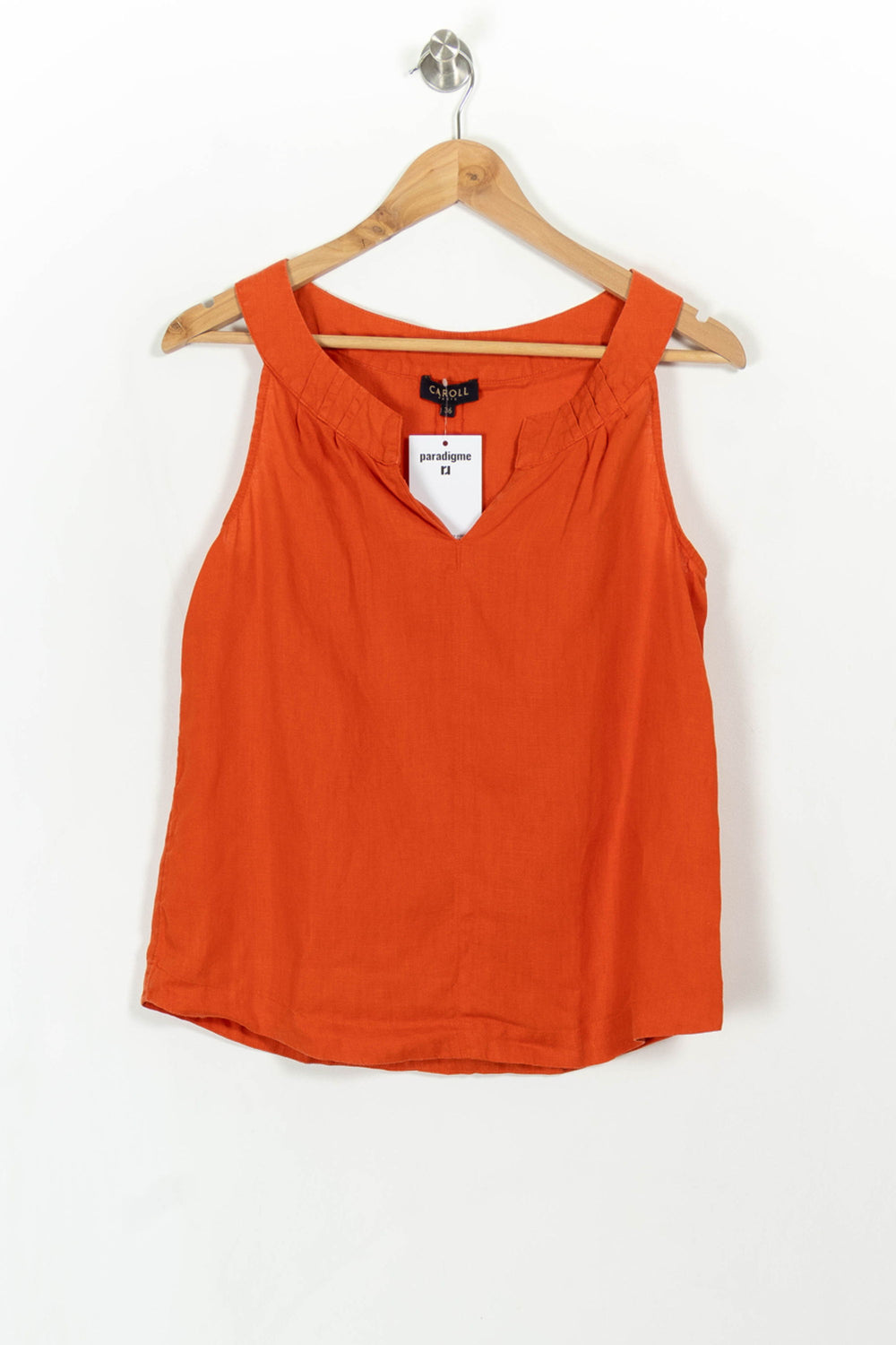 Débardeur Orange - Taille S/36 de la marque Caroll | PARAD112546 - Vendu par Paradigme - Image 2