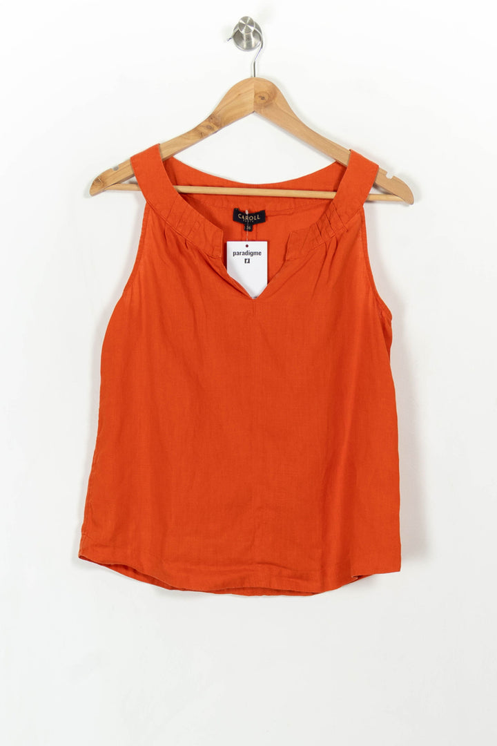 Débardeur Orange - Taille S/36 de la marque Caroll | PARAD112546 - Vendu par Paradigme - Image 2