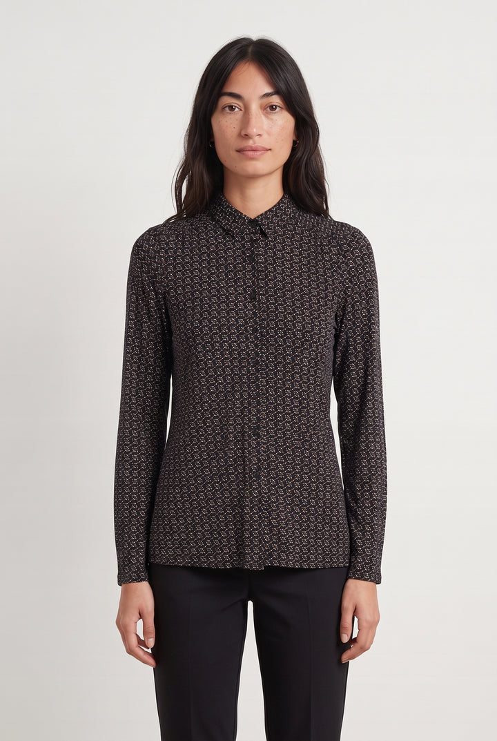Chemise Noire et Blanche - Taille XS/34 de la marque Caroll | PARAD112547 - Vendu par Paradigme - Image 1