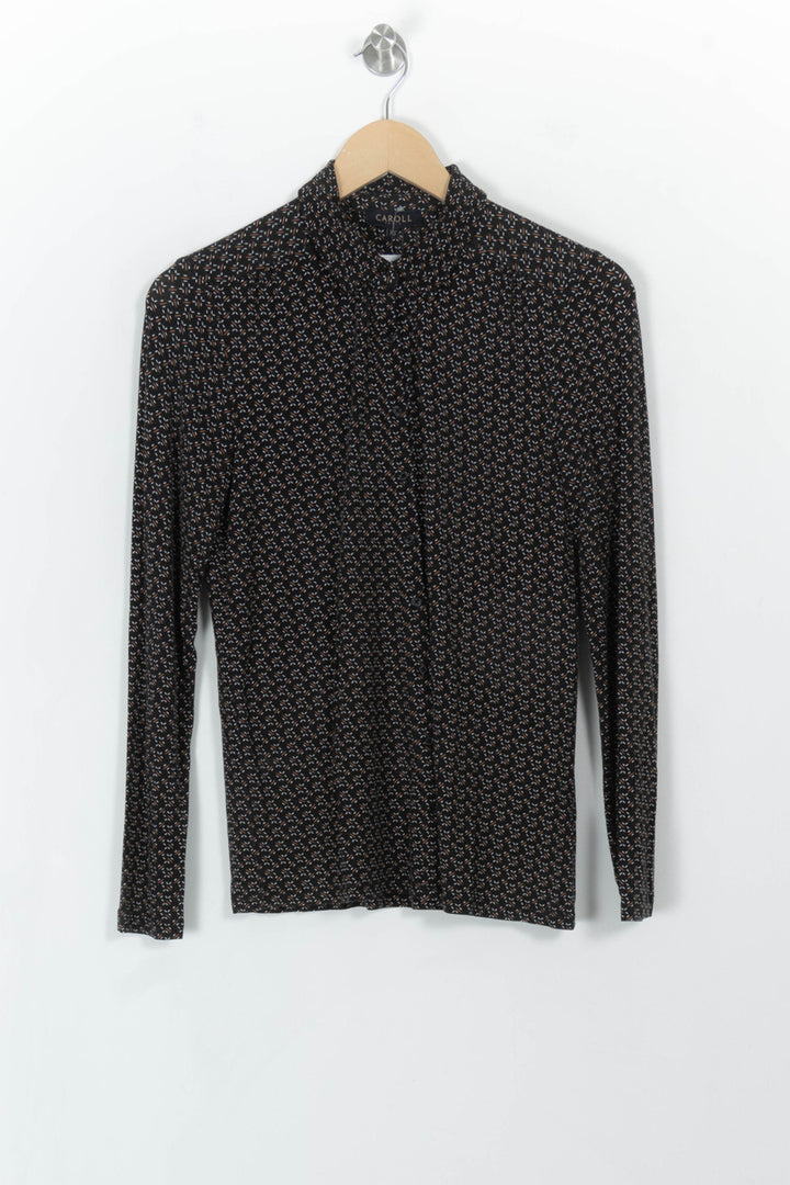 Chemise Noire et Blanche - Taille XS/34 de la marque Caroll | PARAD112547 - Vendu par Paradigme - Image 2