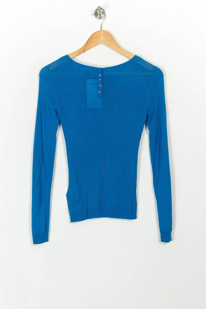 Pull Bleu - Taille S/36 de la marque Caroll | PARAD112548 - Vendu par Paradigme - Image 5