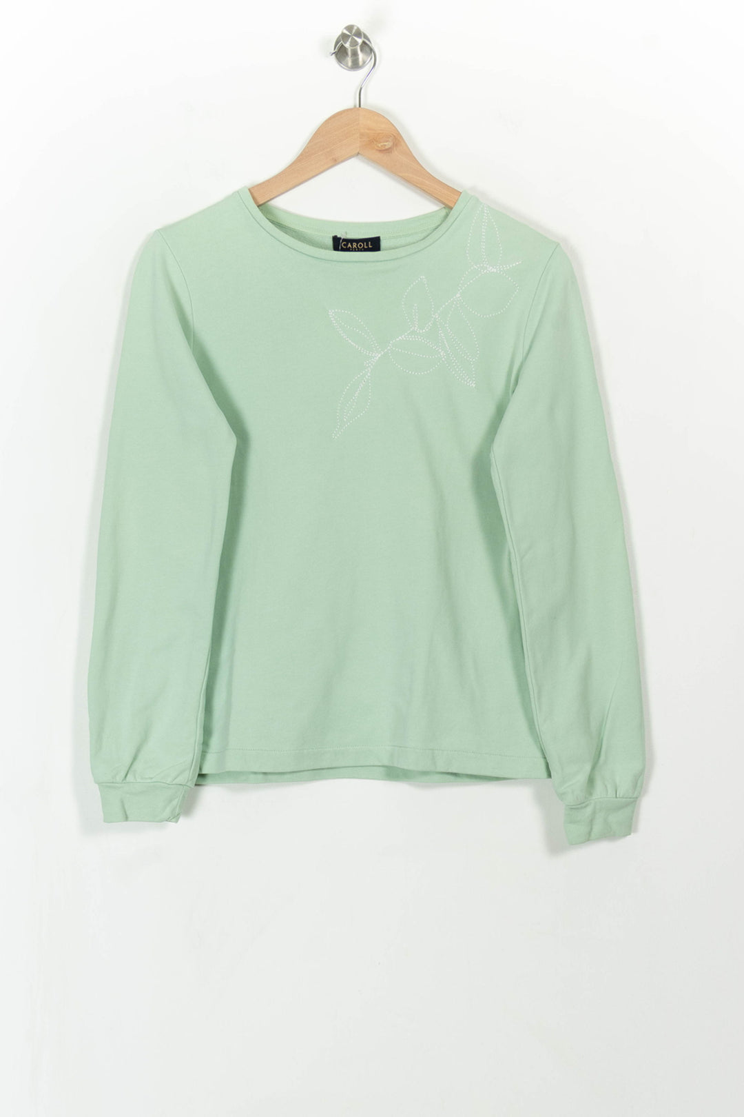 Sweat Vert - Taille XS/34 de la marque Caroll | PARAD112552 - Vendu par Paradigme - Image 2