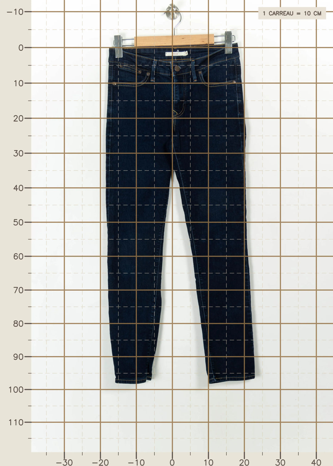 Jean Slim Bleu - Taille M/38 de la marque Levi's | PARAD112558 - Vendu par Paradigme - Image 4